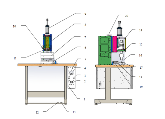 超聲波焊切機(jī)機(jī)BHP-20D結(jié)構(gòu)圖